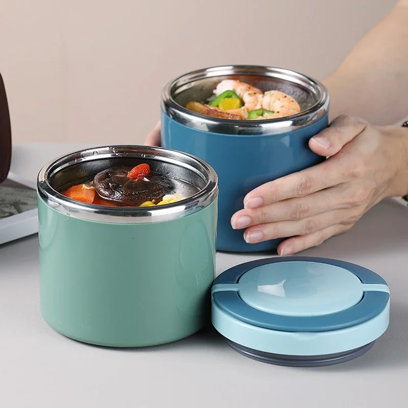Meal Prep Bowl - 630/1000ml 保温フードジャー、ステンレス製魔法瓶ランチボックス、学校、オフィス用保温スープ容器