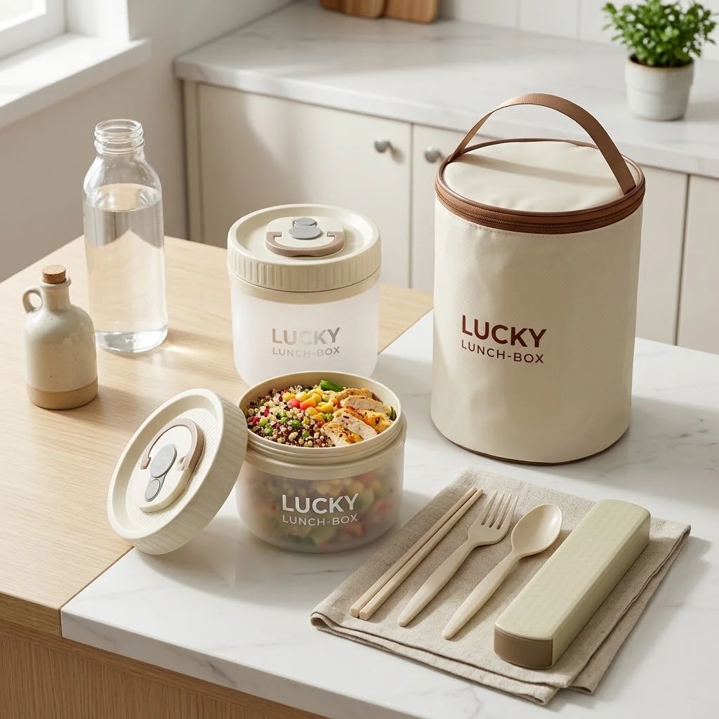 Meal Prep Or Prep Meal - 電子レンジ対応のプラスチック製弁当箱。漏れ防止設計で、持ち手付き。子供から大人まで、学校や職場での食事の準備や食品の保存に最適。