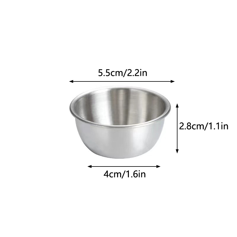 Sauce Dipping Cup - △ 304ステンレス製小型調味料皿 キッチンソースカップ ケチャップディップボウル 前菜皿 寿司酢醤油皿