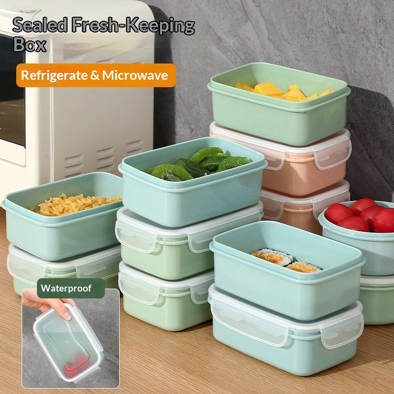 Meal Prep Kitchen - 気密食品保存容器 BPAフリー スタッカブル 漏れ防止 ランチボックス 冷蔵庫オーガナイザー