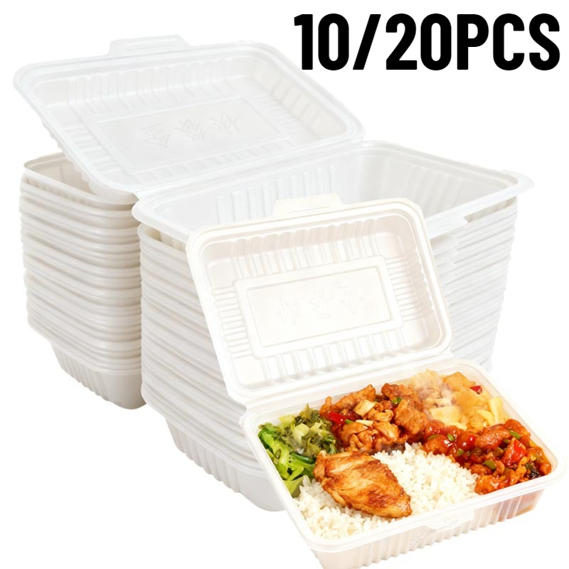Meal Prep Bowl - 10/20 個使い捨て弁当箱プラスチックサラダサンドイッチテイクアウトキッチン冷蔵庫レストランピクニック食品容器