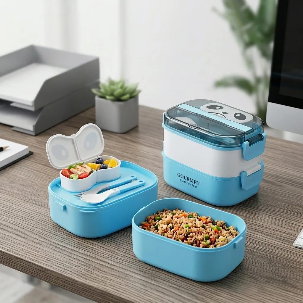 電子レンジ対応のプラスチック製弁当箱。子供から大人まで使える - Meal Prep Or Prep Meal のレビューと価格