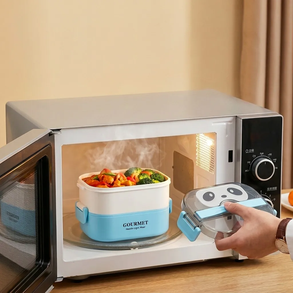電子レンジ対応のプラスチック製弁当箱。子供から大人まで使える - Meal Prep Or Prep Meal のレビューと価格