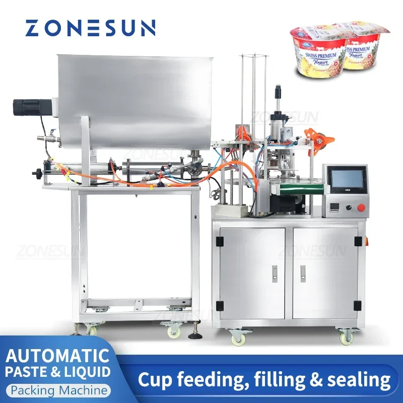 ZONESUN 自動カップ供給アイスクリーム充填シール機 Z - Sauce Dipping Cup のレビューと価格