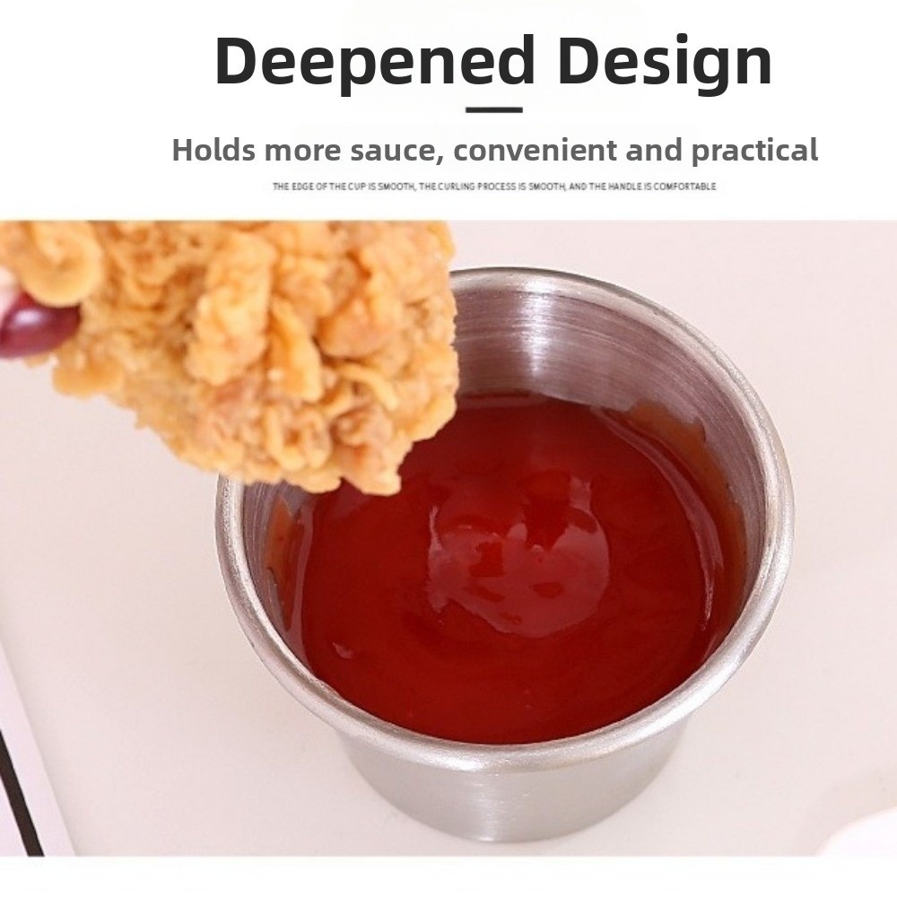 12 ピース/セットステンレス鋼ディッピングソースカップ小型 - Sauce Dipping Cup のレビューと価格