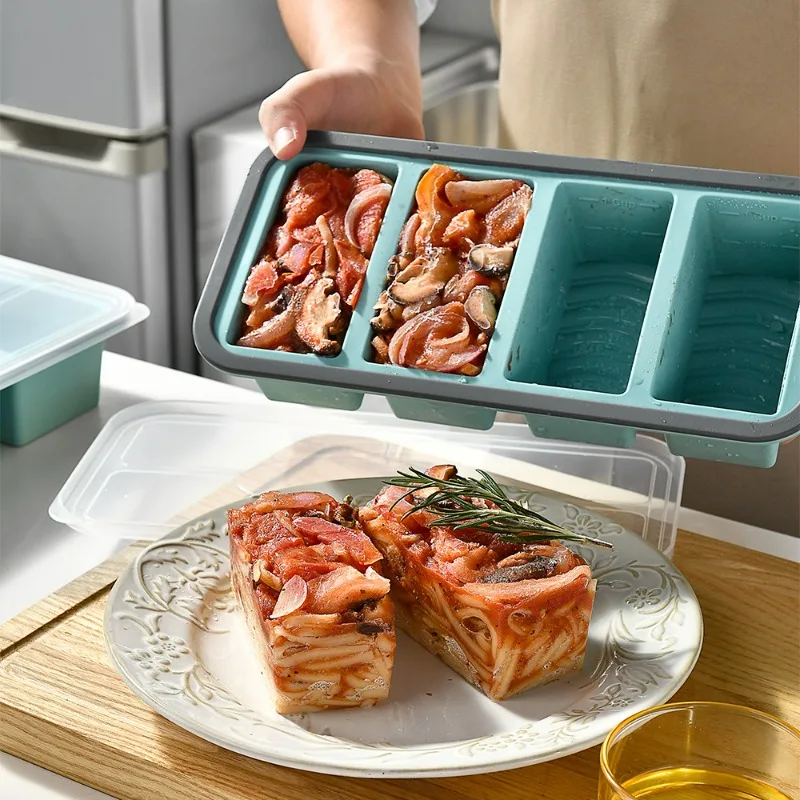 スーパーキューブ、だし、ご飯、残り物などの冷凍用シリコン製冷 - Meal Prep Template のレビューと価格