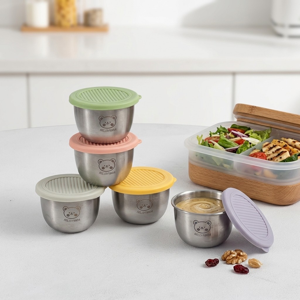 1/6 個 304 ステンレス鋼ドレッシングソース容器再利用 - Sauce Dipping Cup のレビューと価格