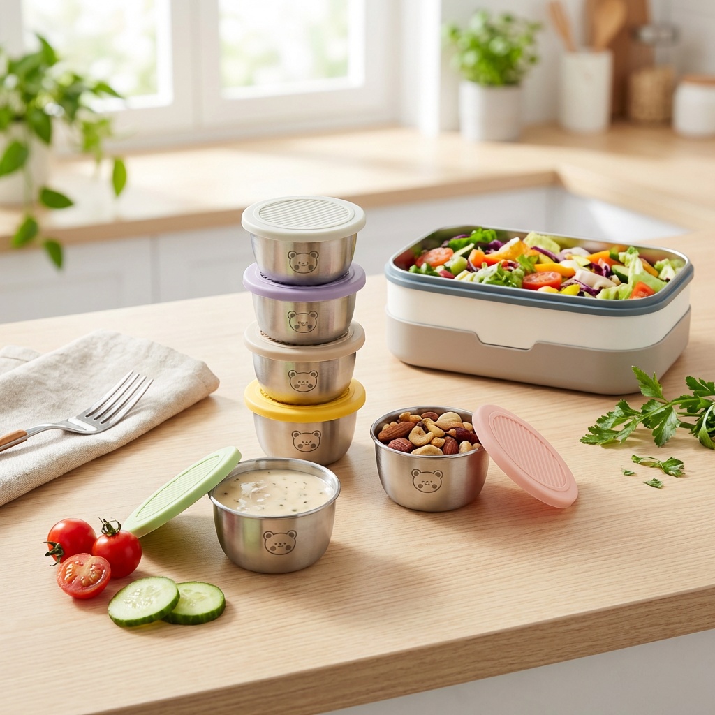 1/6 個 304 ステンレス鋼ドレッシングソース容器再利用 - Sauce Dipping Cup のレビューと価格