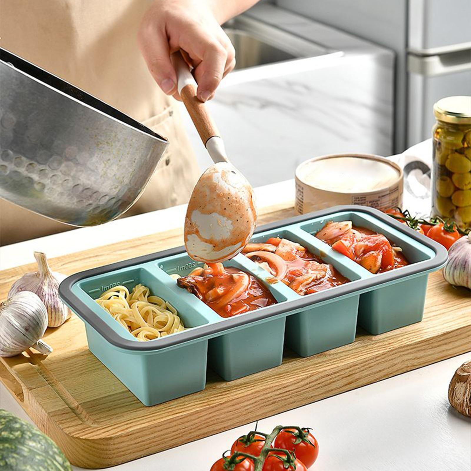 シリコン製冷凍庫用型、簡単に取り出せる食品保存容器、スープ、 - Meal Prep Template のレビューと価格