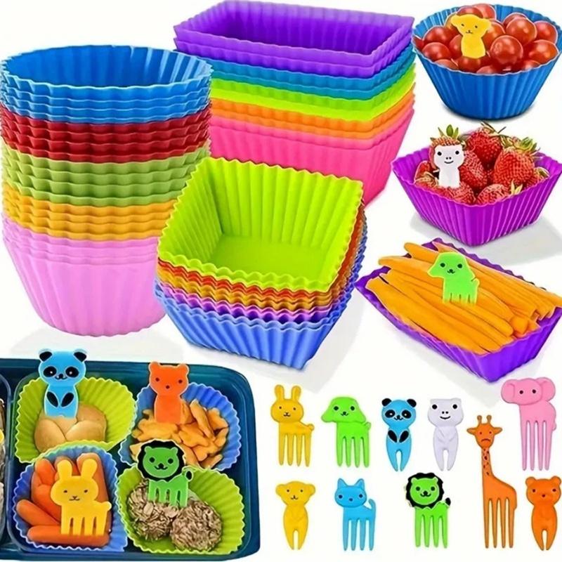 ● 12/24 個シリコンランチボックスディバイダー弁当ラン - Meal Prep Template のレビューと価格