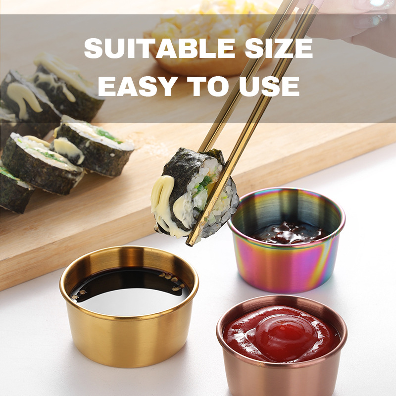 304ステンレス鋼ディッピングカップ、金色のソースカップ、ア - Sauce Dipping Cup のレビューと価格