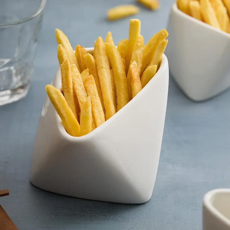 立体的に折りたたまれたフライドポテトカップ,セラミッククッキ - Sauce Dipping Cup のレビューと価格