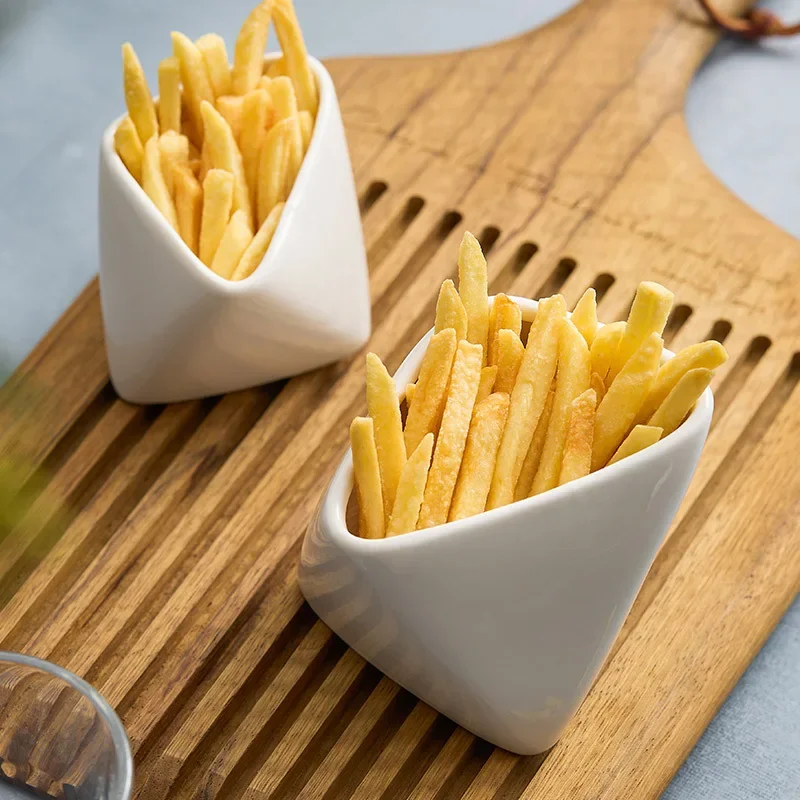 立体的に折りたたまれたフライドポテトカップ,セラミッククッキ - Sauce Dipping Cup のレビューと価格