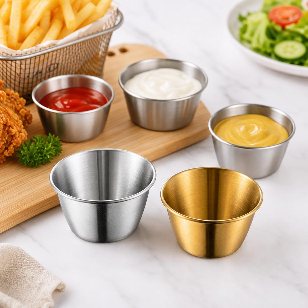 ステンレス鋼ソースカップミニディッピングボウル再利用可能な調 - Sauce Dipping Cup のレビューと価格