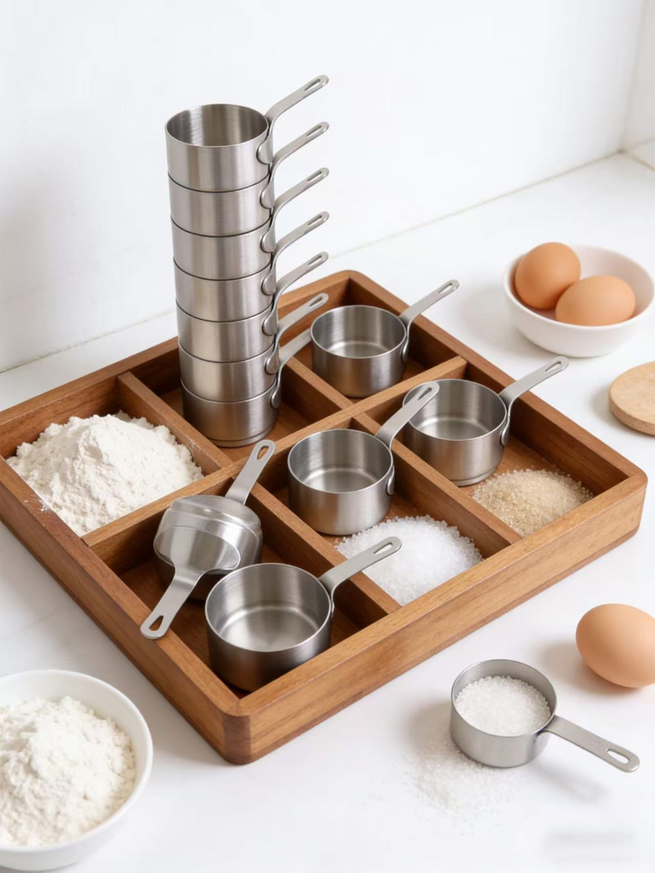 ミニステンレススチールソースカップ ハンドル付き、ディップデ - Sauce Dipping Cup のレビューと価格