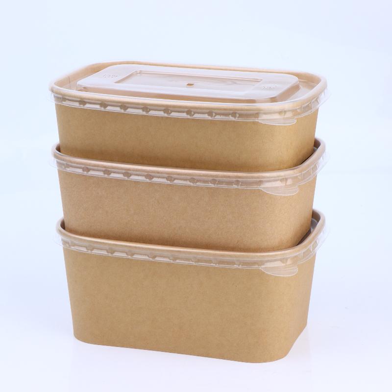 10 個の正方形の使い捨てクラフト紙食品容器蓋付きテイクアウ - Meal Prep Bowl のレビューと価格