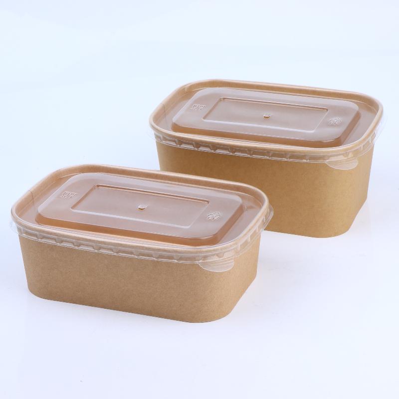 10 個の正方形の使い捨てクラフト紙食品容器蓋付きテイクアウ - Meal Prep Bowl のレビューと価格