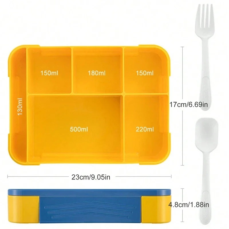 1330ML弁当箱 子供 大人 幼児用 6仕切り付き 食器・ - Meal Prep Or Prep Meal のレビューと価格