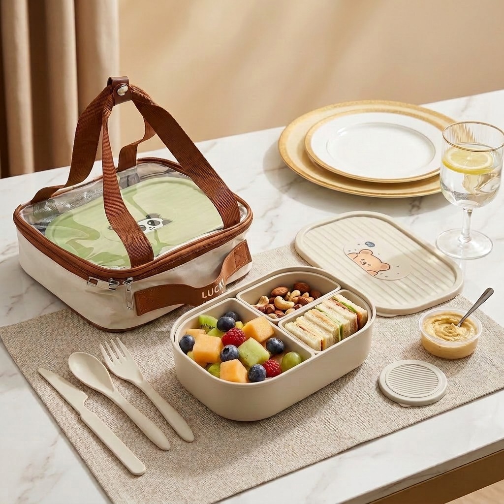 かわいい子供用弁当箱 プラスチック製3コンパートメントランチ - Meal Prep Or Prep Meal のレビューと価格