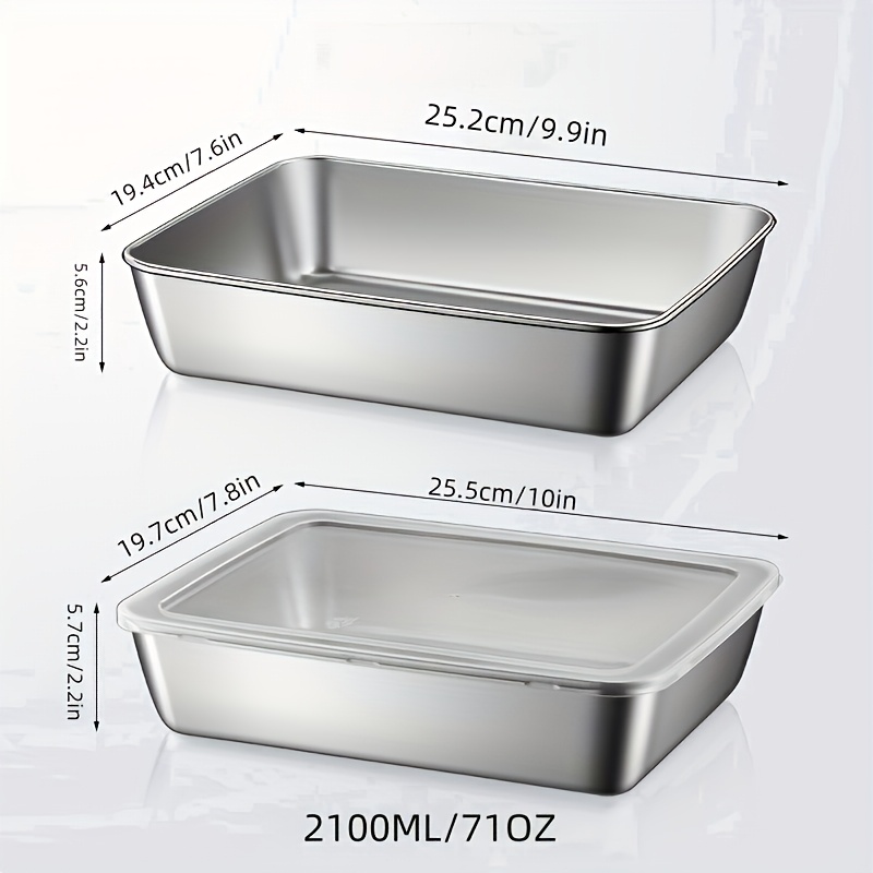 4個入りステンレス製食品保存容器セット、食事準備用冷蔵庫オー - Meal Prep Kitchen のレビューと価格
