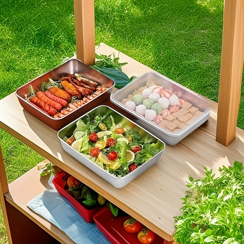 4個入りステンレス製食品保存容器セット、食事準備用冷蔵庫オー - Meal Prep Kitchen のレビューと価格