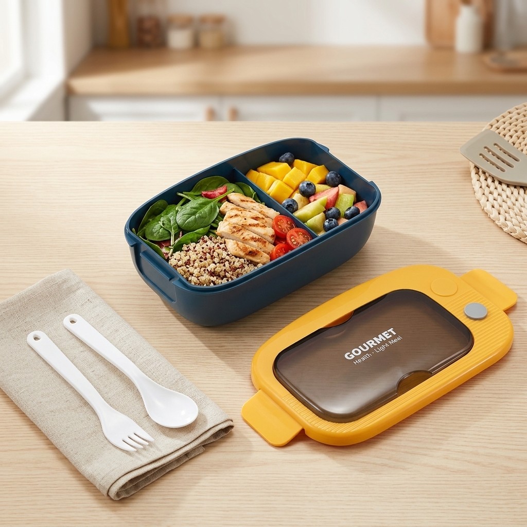 プラスチック製弁当箱 2コンパートメント 電子レンジ対応 食 - Meal Prep Or Prep Meal のレビューと価格