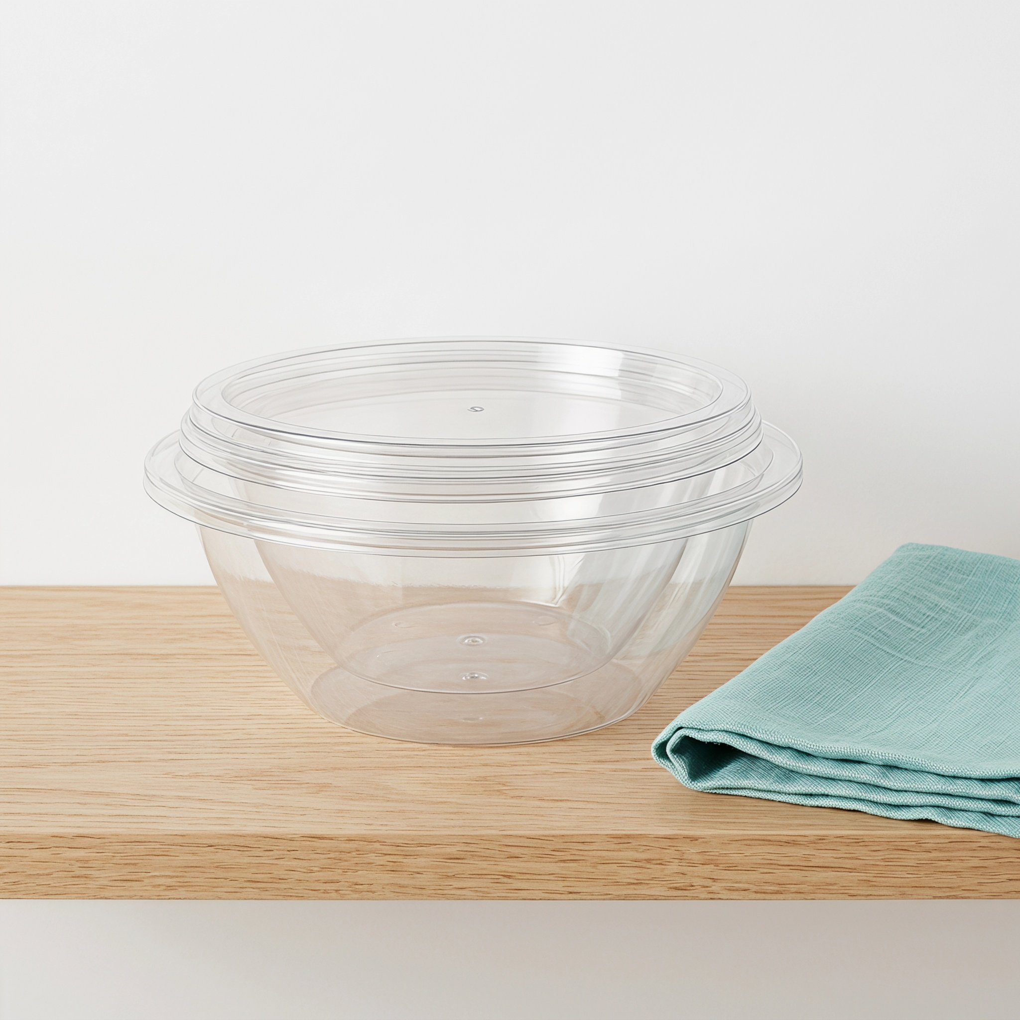 透明プラスチック製ミキシングボウル（蓋付き）2個セット。深型 - Meal Prep Bowl のレビューと価格