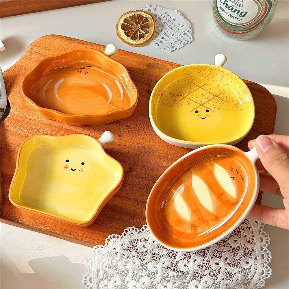 クリエイティブなパン型のセラミック皿、小さなディップソーサー - Sauce Dipping Cup のレビューと価格