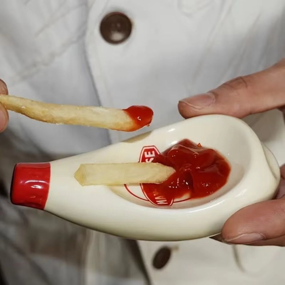 新しいトマト形のソースプレートミニマルチカラー調味料皿セラミ - Sauce Dipping Cup のレビューと価格
