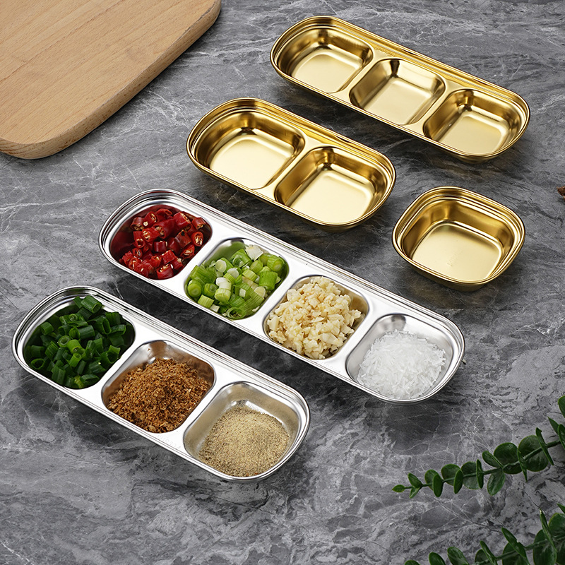 ステンレス鋼分割ディップボウルソースプレート調味料浸漬調味料 - Sauce Dipping Cup のレビューと価格