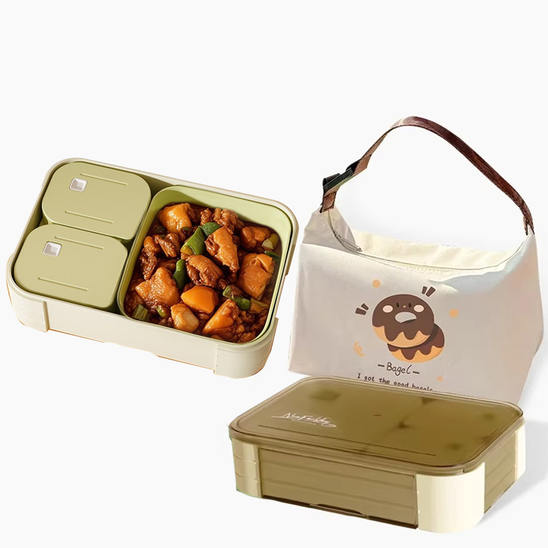 多区画弁当箱セット、漏れ防止、環境に優しく、食事準備、仕事、 - Meal Prep Or Prep Meal のレビューと価格