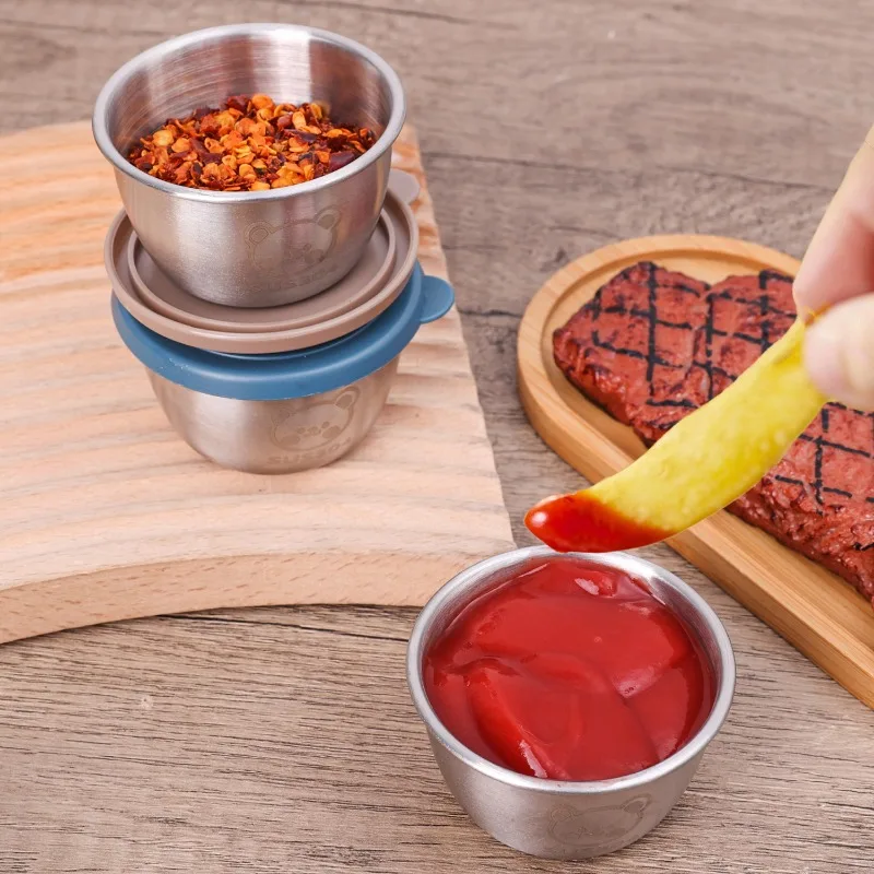 10/1pc 50ml 漏れ防止ステンレス鋼ディップソースカ - Sauce Dipping Cup のレビューと価格