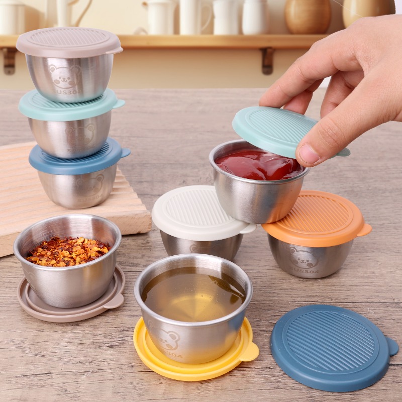 10/1pc 50ml 漏れ防止ステンレス鋼ディップソースカ - Sauce Dipping Cup のレビューと価格