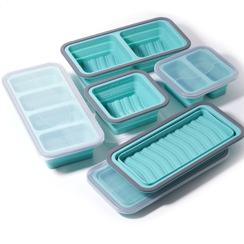 蓋付き冷凍トレイ2個入り シリコン製冷凍型 アイスキューブト - Meal Prep Template のレビューと価格
