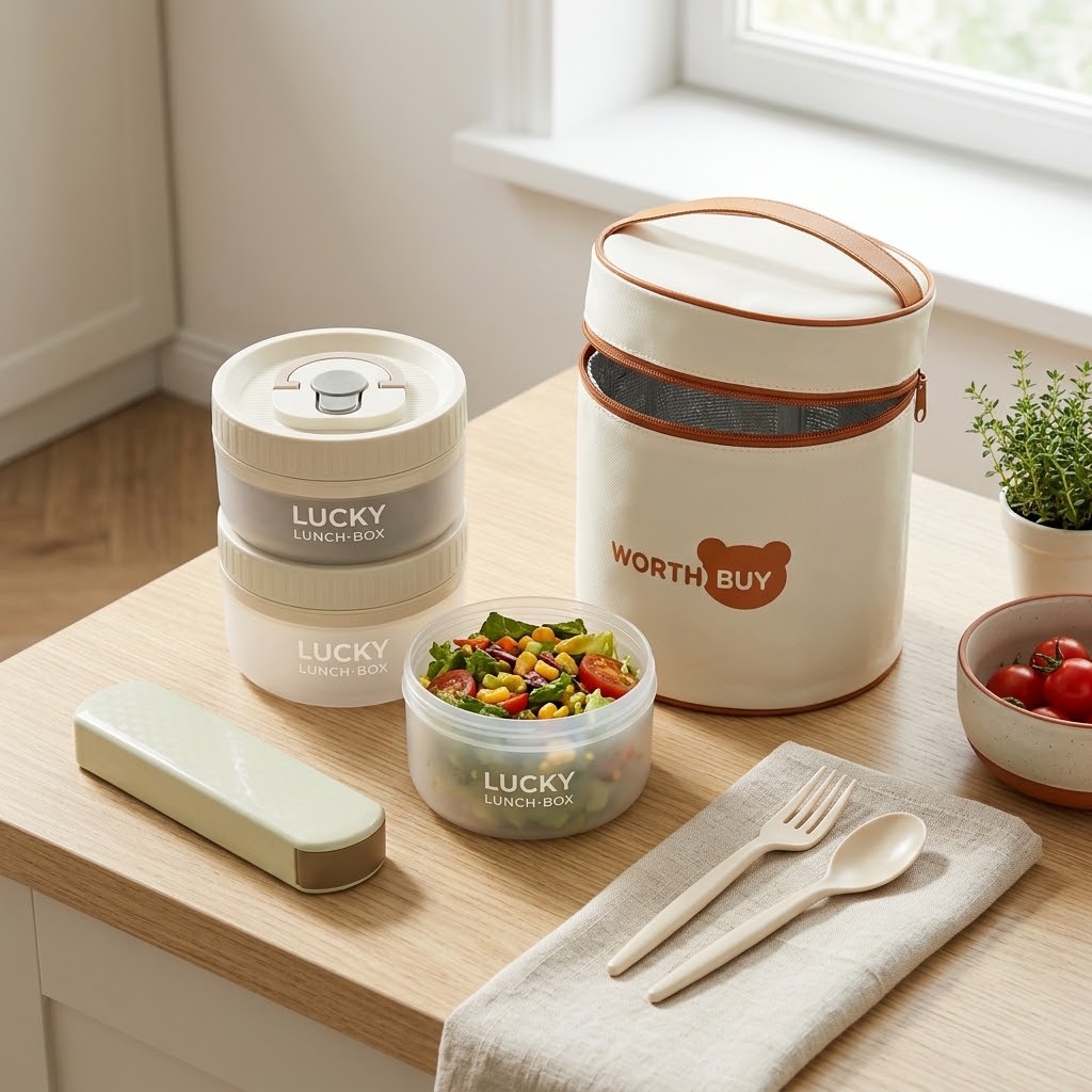 丸型弁当箱、電子レンジ対応プラスチック製ランチボックス、子供 - Meal Prep Or Prep Meal のレビューと価格