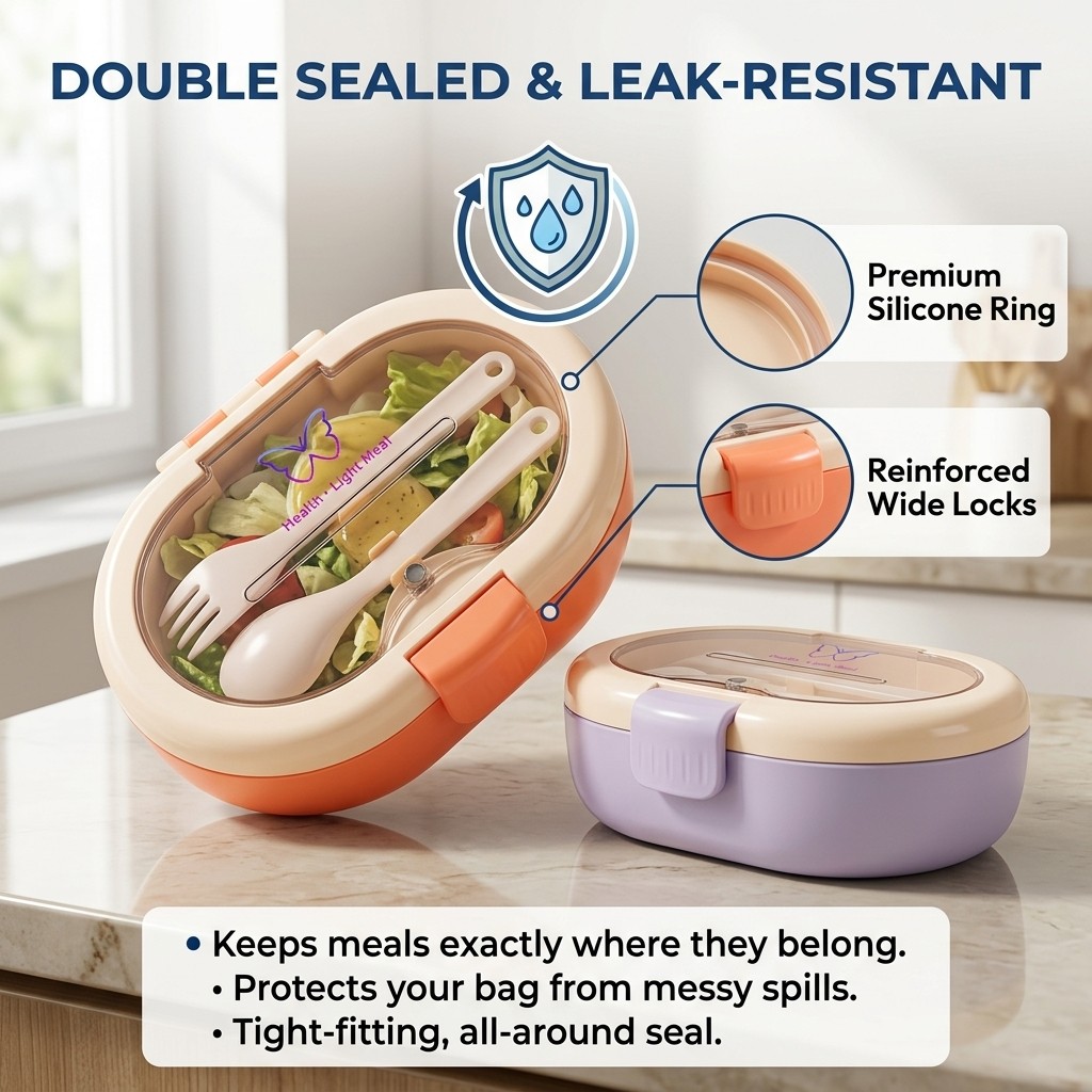 プラスチック製弁当箱、仕切り付き、カトラリーとソース容器、子 - Meal Prep Or Prep Meal のレビューと価格